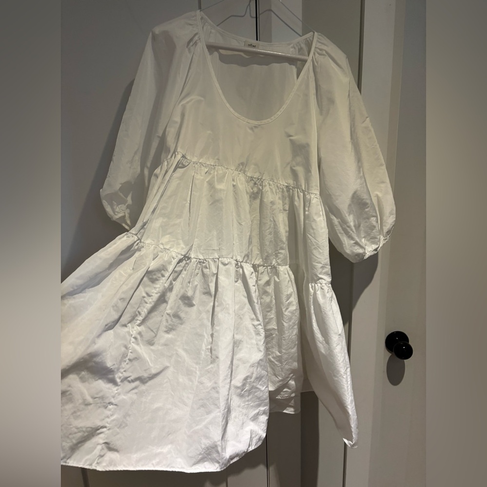 Wilfred White Mini Tiered Babydoll Dress - Picture 5 of 6